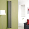 Design Heizkörper Vertikal 160x28cm Schmal 586W Einlagig Anthrazit - Delta von Hudson Reed
