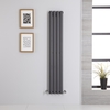 Design Heizkörper Vertikal Anthrazit 1400mm x 236mm 457W (einlagig) - Revive