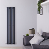 Design Heizkörper Vertikal Anthrazit 1600mm x 354mm 841W (einlagig) - Revive
