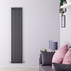 Design Heizkörper Vertikal Anthrazit 1600mm x 354mm 861W (einlagig) - Sloane