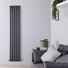Design Heizkörper Vertikal Anthrazit 1600mm x 354mm 958W (einlagig) - Savy