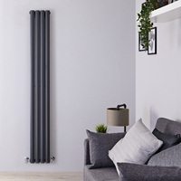 Design Heizkörper Vertikal Anthrazit 1780mm x 236mm 934W (doppellagig) - Revive Slim