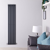 Design Heizkörper Vertikal Anthrazit 1780mm x 350mm 822W (einlagig) - Delta