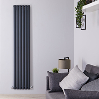 Design Heizkörper Vertikal Anthrazit 1780mm x 354mm 1401W (doppellagig) - Revive