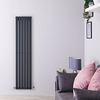 Design Heizkörper Vertikal Anthrazit 1780mm x 354mm 896W (einlagig) - Sloane