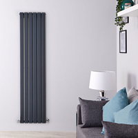 Design Heizkörper Vertikal Anthrazit 1780mm x 420mm 1484W (doppellagig) - Delta