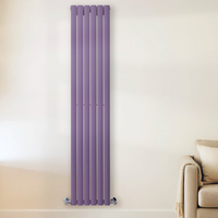 Design Heizkörper Vertikal (Doppellagig) 1780mm x 236mm Lila (Lush Purple) - Revive