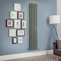 Design Heizkörper Vertikal (Doppellagig) 1780mm x 350mm Grün (Sage Leaf Green) - Delta