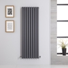 Design Heizkörper Vertikal Doppellagig Anthrazit 1400mm x 472mm 1392W - Revive,  von Hudson Reed