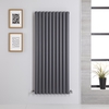Design Heizkörper Vertikal Doppellagig Anthrazit 1400mm x 590mm 1740W - Revive,  von Hudson Reed