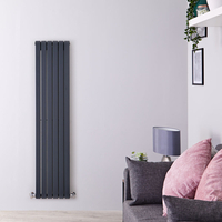 Design Heizkörper Vertikal Doppellagig Anthrazit 1600mm x 354mm 1193W - Sloane,  von Hudson Reed