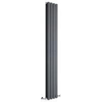Design Heizkörper Vertikal Doppellagig Anthrazit 1780mm x 280mm 1079W - Vital,  von Hudson Reed