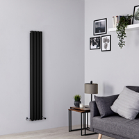 Design Heizkörper Vertikal Doppellagig Matt Schwarz 1600 x 236mm 819W,  von Hudson Reed