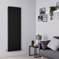 Design Heizkörper Vertikal Doppellagig Matt Schwarz 1780mm x 590mm 2335W - Revive,  von Hudson Reed