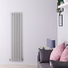 Design Heizkörper Vertikal Doppellagig Silber 1600mm x 354mm 1193W - Sloane,  von Hudson Reed