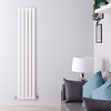Design Heizkörper Vertikal Doppellagig Weiß 1780mm x 350mm 1237W - Delta,  von Hudson Reed