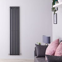 Design Heizkörper Vertikal Einlagig Anthrazit 1600mm x 354mm 862W - Sloane,  von Hudson Reed