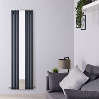 Design Heizkörper Vertikal Einlagig Anthrazit 1800mm x 499mm 1030W - Revive,  von Hudson Reed