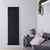 Design Heizkörper Vertikal Einlagig Matt Schwarz 1600mm x 472mm 1122W - Revive,  von Hudson Reed