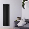 Design Heizkörper Vertikal Einlagig Matt Schwarz 1780mm x 490mm 1152W - Delta,  von Hudson Reed