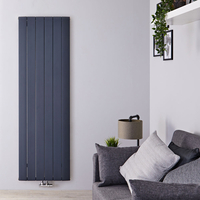 Design Heizkörper Vertikal Einlagig Mittelanschluss - Aluminium Anthrazit 1800mm x 565mm 2075W - Aurora
