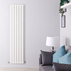 Design Heizkörper Vertikal Einlagig Weiß 1600mm x 420mm 879W - Delta,  von Hudson Reed