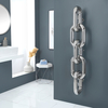 Design Heizkörper Vertikal in Chrom 130cm x 24cm 371W,  Wandmontage – Link Hudson Reed