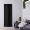 Design Heizkörper Vertikal Mattschwarz 1600mm x 590mm 2047W (doppellagig) - Revive