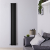 Design Heizkörper Vertikal Mattschwarz 1780mm x 236mm 934W (doppellagig) - Revive Slim