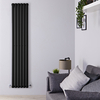Design Heizkörper Vertikal Mattschwarz 1780mm x 354mm 892W (einlagig) - Revive