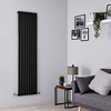 Design Heizkörper Vertikal Mattschwarz 1780mm x 472mm 1189W (einlagig) - Revive