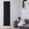 Design Heizkörper Vertikal Mattschwarz 1780mm x 472mm 1868W (doppellagig) - Revive