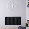 Design Heizkörper Vertikal Mattschwarz 635mm x 1180mm 1194W (einlagig) - Revive