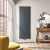 Design Heizkörper Vertikal mit Seiten- und Mittelanschluss 180cm,  in Stahlblau - Breite wählbar – Rubi Hudson Reed