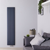 Design Heizkörper Vertikal Mittelanschluss - Aluminium Anthrazit 1600 x 375mm 1361W,  von Hudson Reed