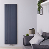 Design Heizkörper Vertikal Mittelanschluss - Aluminium Anthrazit 1600 x 565mm 2042W,  von Hudson Reed