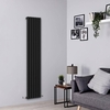 Design Heizkörper Vertikal Schwarz 1600mm x 354mm 958W (einlagig) - Savy