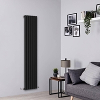 Design Heizkörper Vertikal Schwarz 1600mm x 354mm 958W (einlagig) - Savy