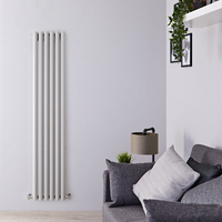 Design Heizkörper Vertikal Silber/Grau 1600mm x 354mm 959W (einlagig) - Savy