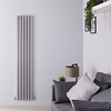 Design Heizkörper Vertikal Silbergrau 1800mm x 354mm 1385W (doppellagig) - Revive