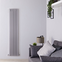 Design Heizkörper Vertikal Silbergrau 1800mm x 354mm 1385W (doppellagig) - Revive