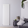 Design Heizkörper Vertikal Weiß 1600mm x 472mm 1122W - Warmwasser,  ovale Paneele - Revive,  von Hudson Reed