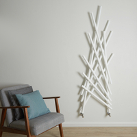 Design-Heizkörper Way Shanghai,  Mineralweiß,  1734mm x 567mm – Lazzarini x Hudson Reed