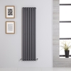 Design Vertikal Heizkörper 140 x 35cm 686W Einlagig Anthrazit - Wandheizkörper Modern - Revive,  von Hudson Reed