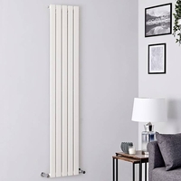 Design Vertikal Heizkörper 160 x 35cm 733W aus Stahl Einlagig Weiß - Delta von Hudson Reed