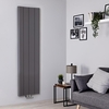 Designer Heizkörper Hellgrau Vertikal 1800mm x 495mm 1201W Mittelanschluss - Aloa