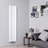 Designer Heizkörper Weiß Vertikal 1600mm x 370mm 869W Mittelanschluss - Aloa