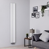 Designer Heizkörper Weiß Vertikal 1800mm x 245mm 652W Mittelanschluss - Aloa