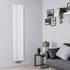 Designer Heizkörper Weiß Vertikal 1800mm x 370mm 978W Mittelanschluss - Aloa
