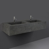 Doppel - Hängewaschbecken,  rechteckig,  1230mm x 470mm,  1 Hahnloch,  Behind Grey (Graphitgrau) – RAK Precious x Hudson Reed